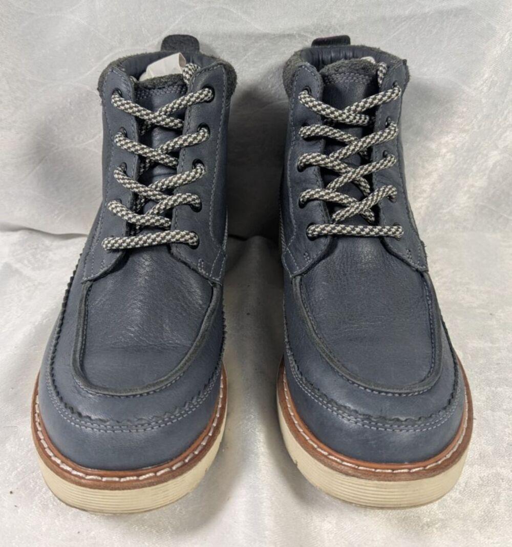 Clarks Korik Rise GTX Womens 6M Navy Leather Gore-Tex Waterproof Ankle Boots - Picture 7 of 8